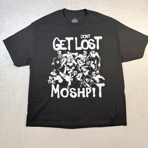 Black Graphic Tee with Bold Print  NWOT